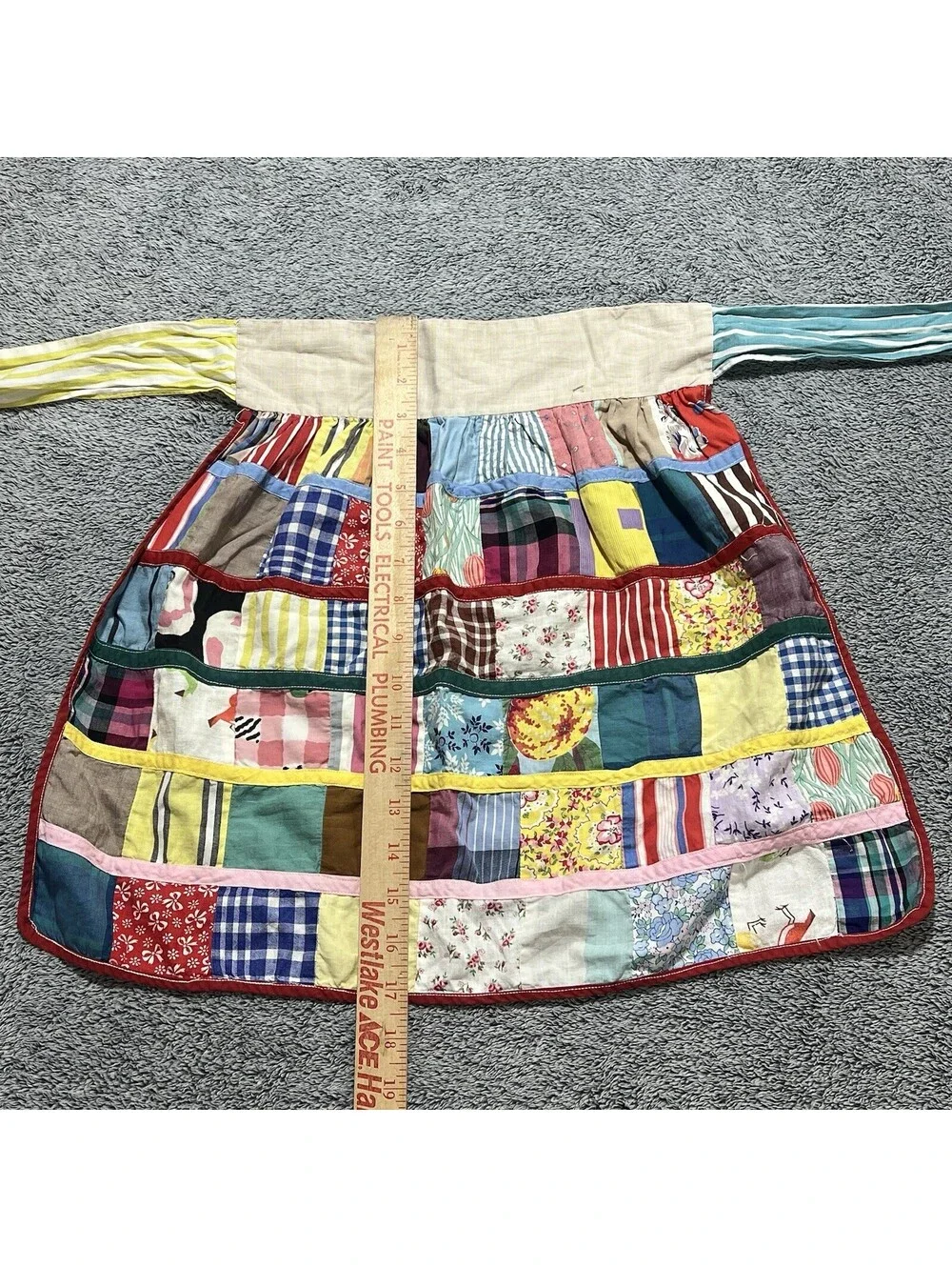 Vintage Handmade Patchwork Half Apron Cottage Farmgirl Country Small Wmn / Youth